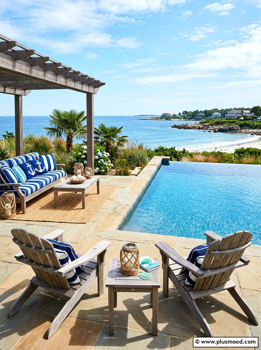 Coastal Pool Style - 25 summer pool lounge area ideas