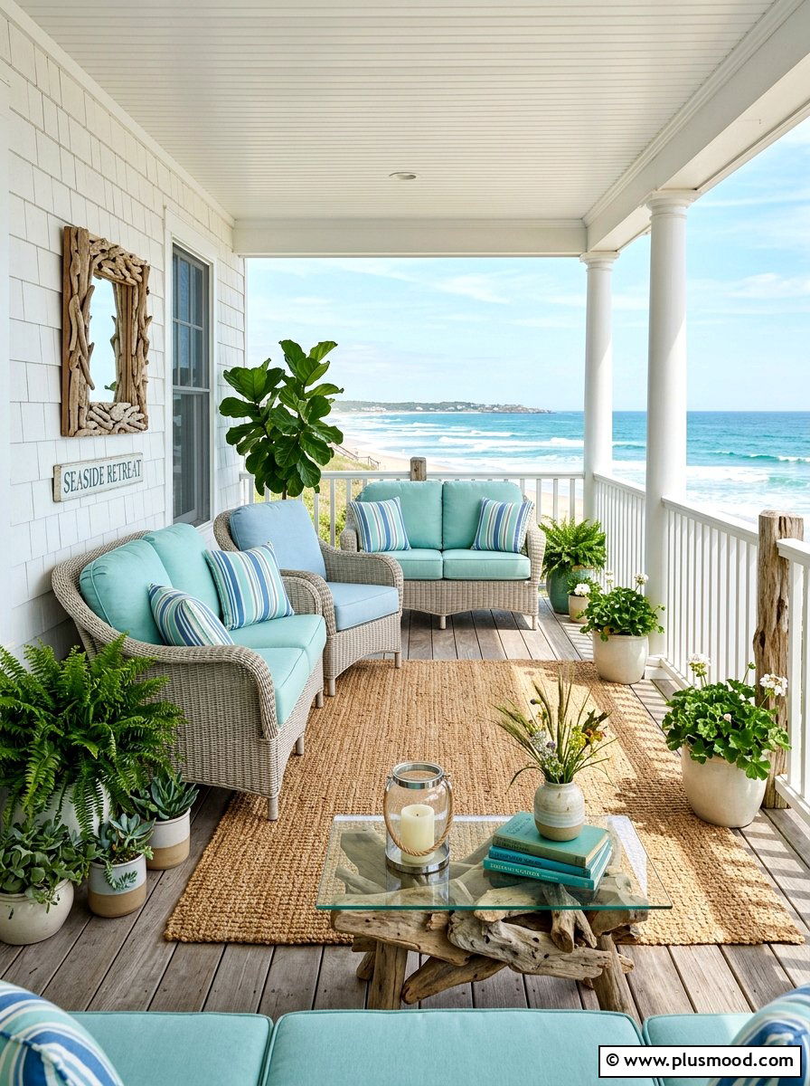 Coastal Porch Decor - 25 easy summer porch decorating ideas