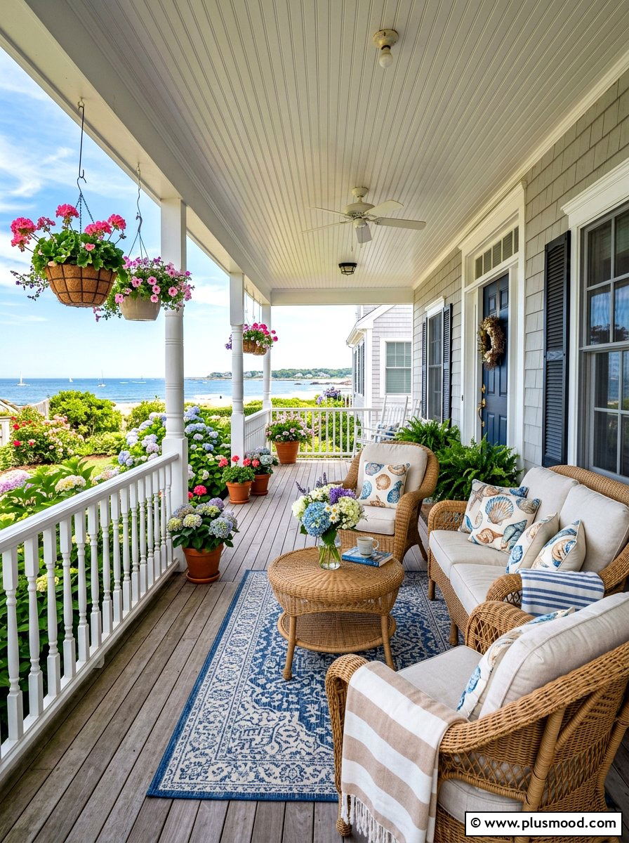 Coastal Porch Furniture - 25 summer seashell decor ideas