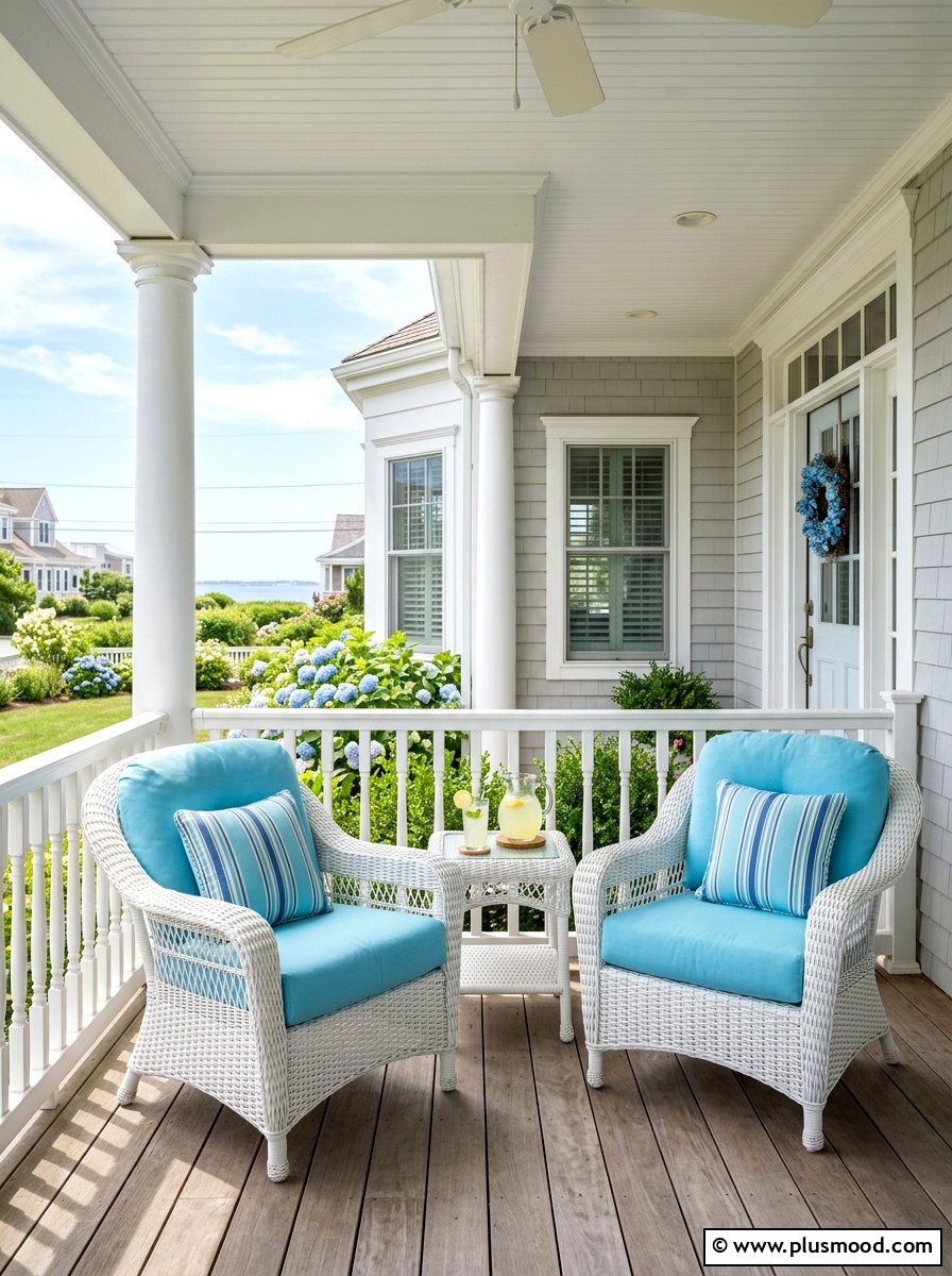 Coastal Porch Furniture - 25 summer coastal curb appeal ideas
