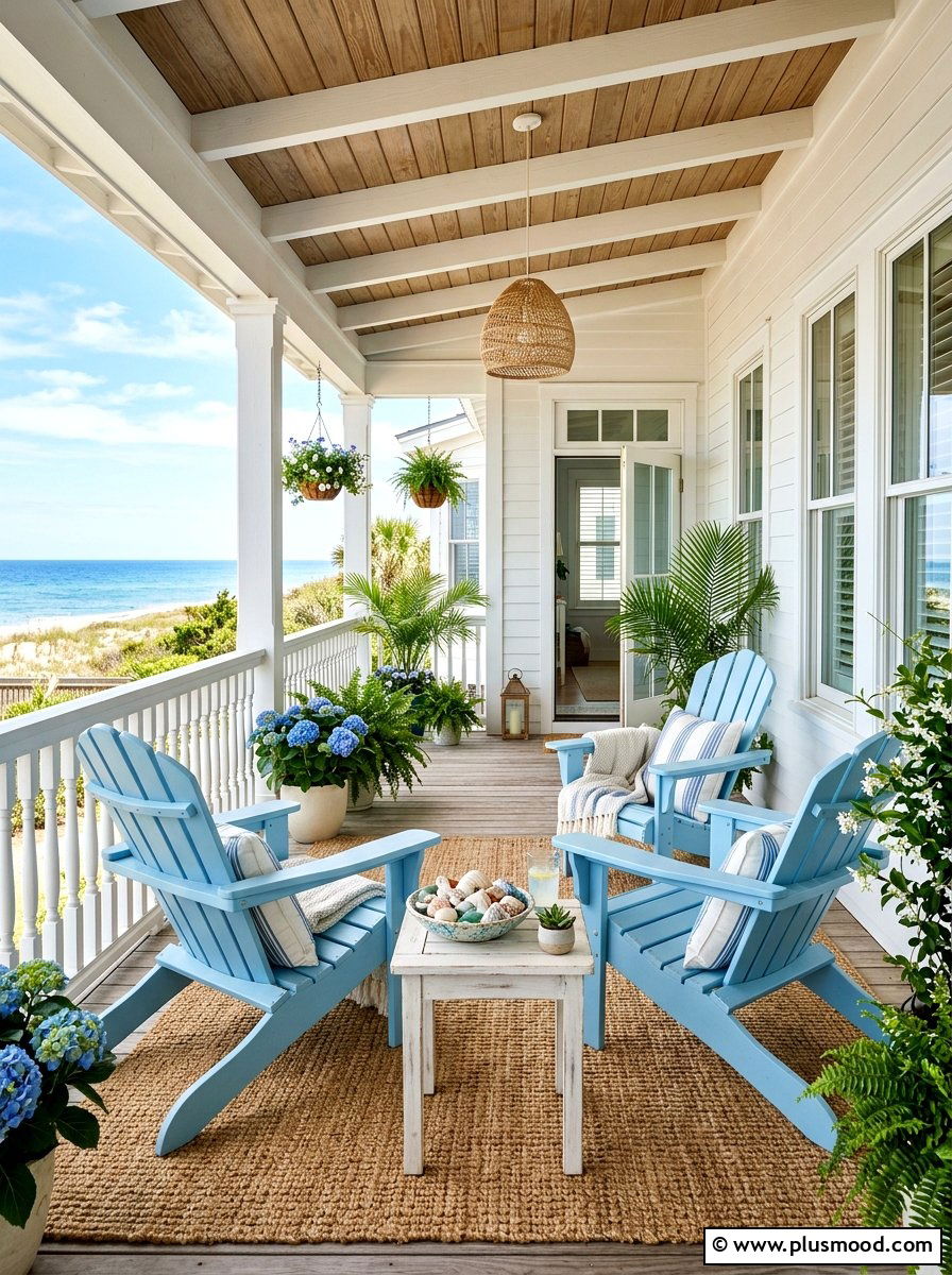 Coastal Porch Style - 25 summer front porch curb appeal ideas