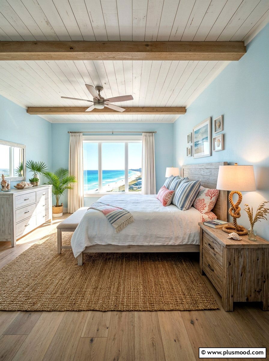 Coastal Rope Lamp - 25 summer bedroom lighting ideas