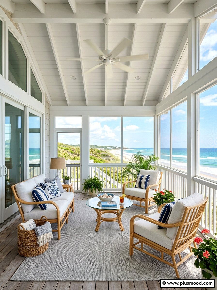 Coastal Screened In Porch - 25 summer coastal patio ideas