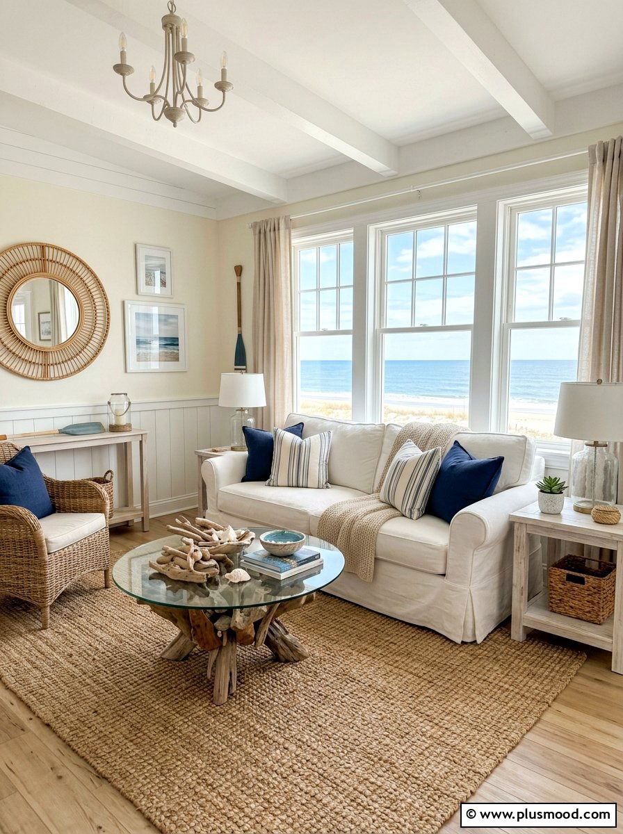 Coastal Style Small Living Room - 25 summer decorating ideas for small homes
