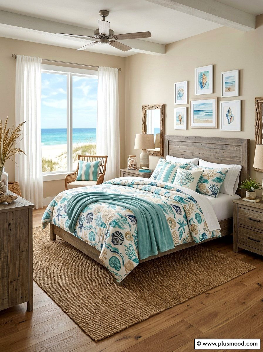 Coastal Style Summer Duvet - 25 summer duvet styling ideas