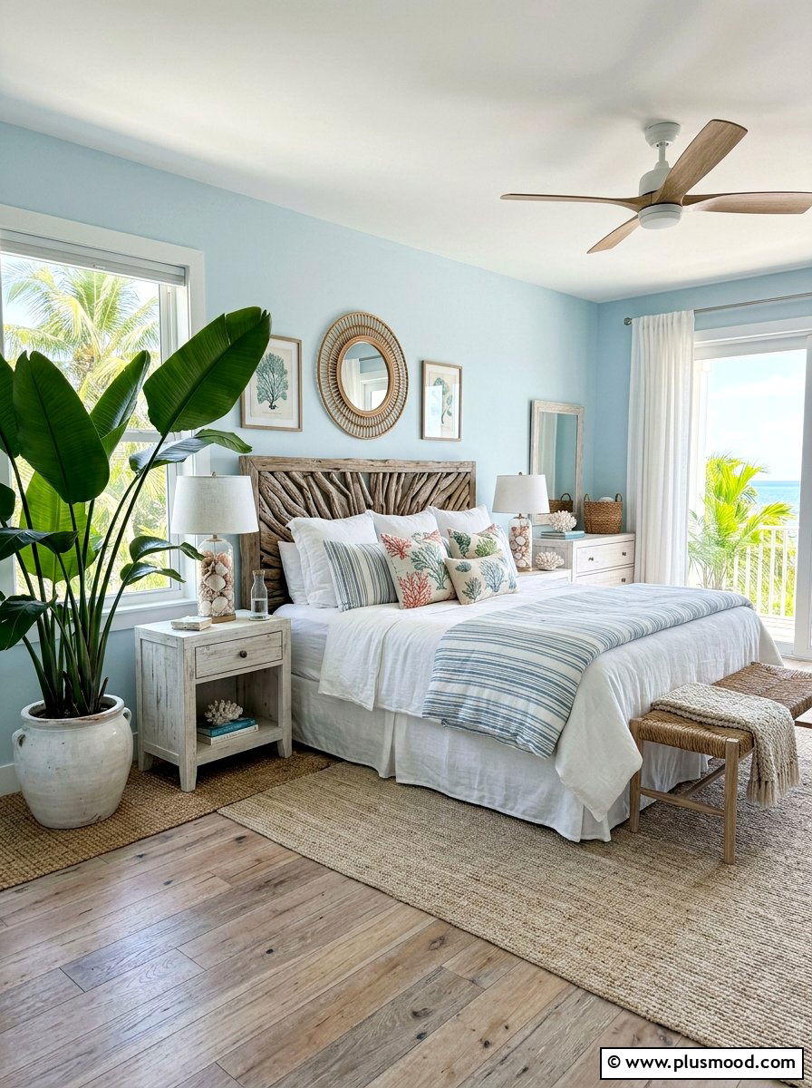 Coastal Tropical Bedroom - 25 summer tropical bedroom ideas