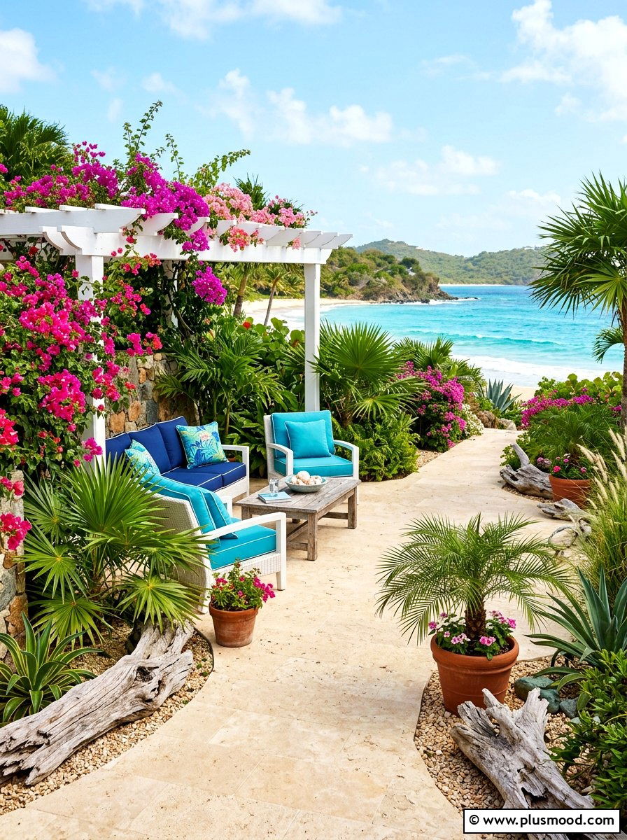 Coastal Tropical Garden Aesthetic - 25 summer tropical garden ideas