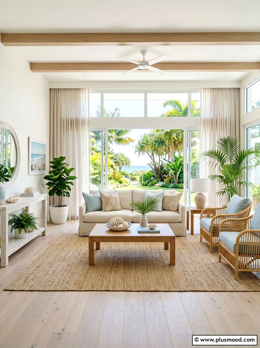 Coastal Tropical Living Room - 25 summer tropical living room ideas