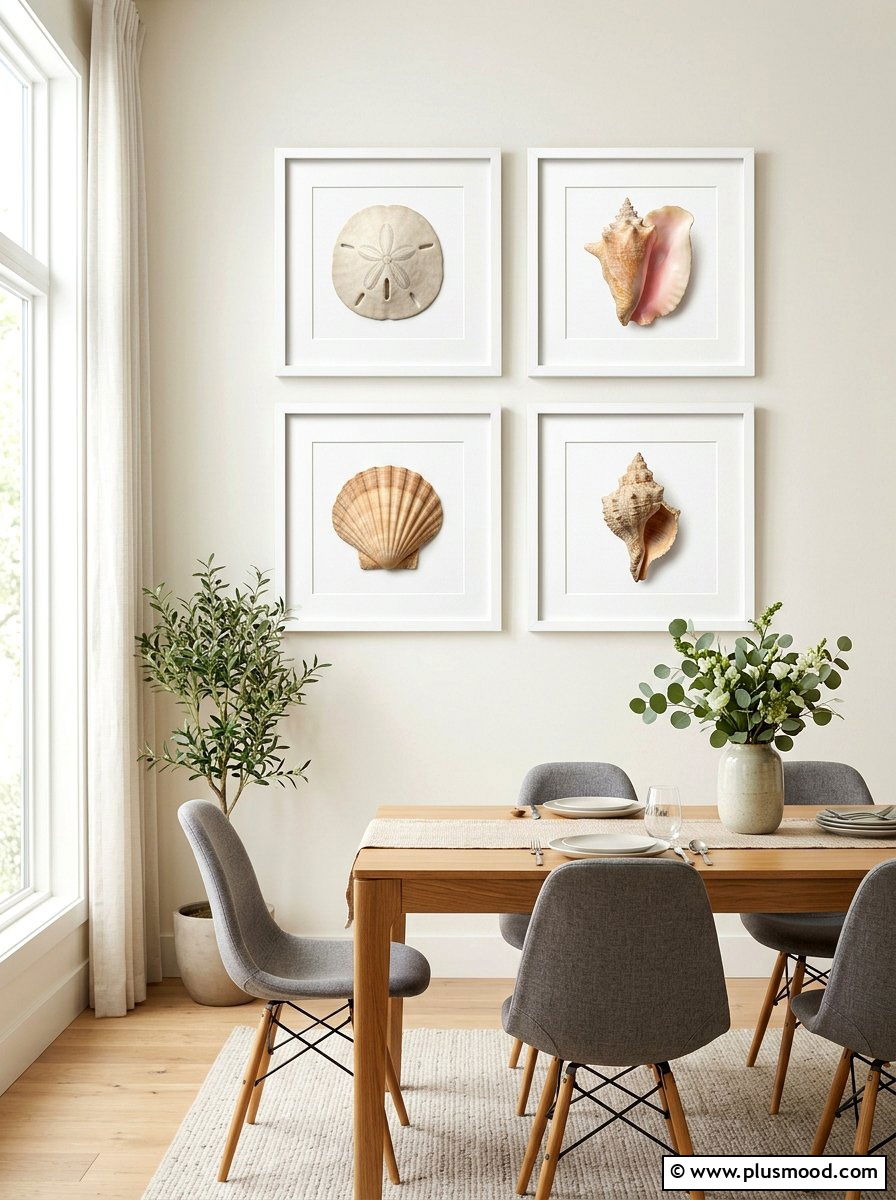 Coastal Wall Art - 25 summer decor ideas with shells