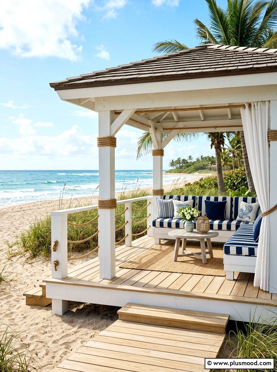Coastal White Cabana - 25 summer cabana ideas