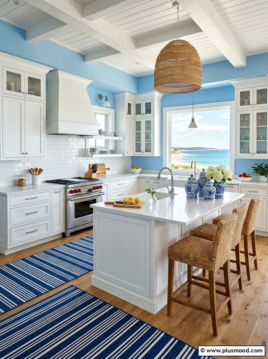 Coastal blue kitchen - 25 fresh summer kitchen decor ideas