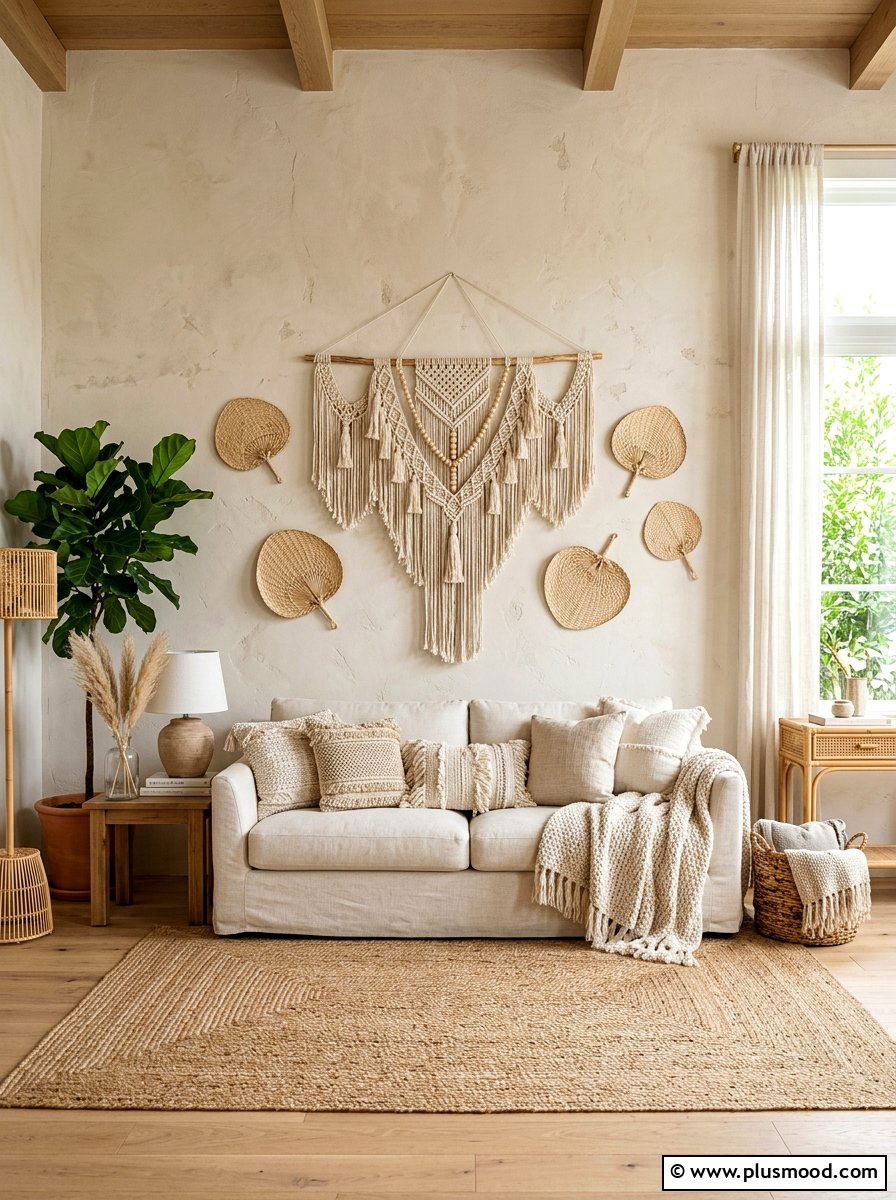 Coastal boho wall texture - 25 summer modern summer decor ideas