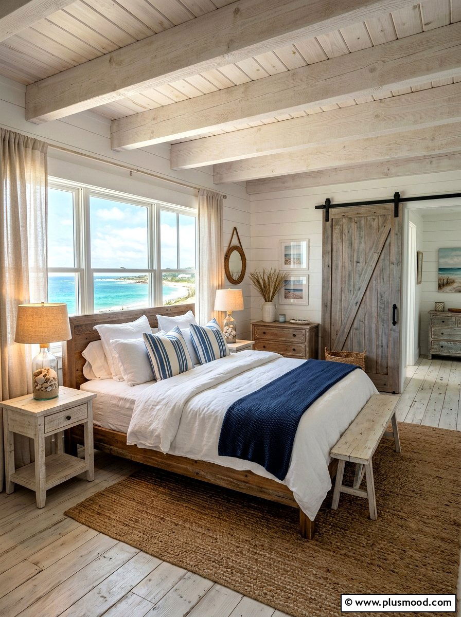 Coastal farmhouse bedroom - 25 coastal summer bedroom ideas