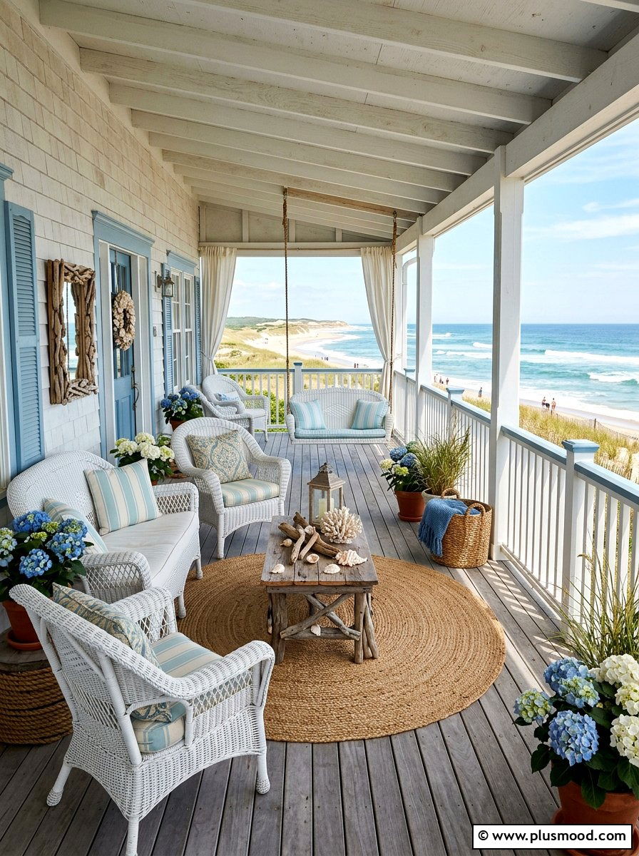 Coastal farmhouse porch style - 25 summer farmhouse porch ideas