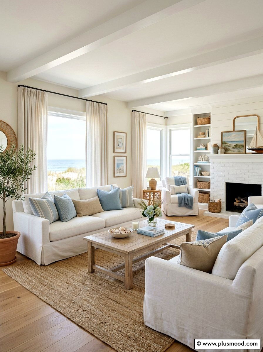 Coastal grandmother living room - 25 trending summer home decor ideas