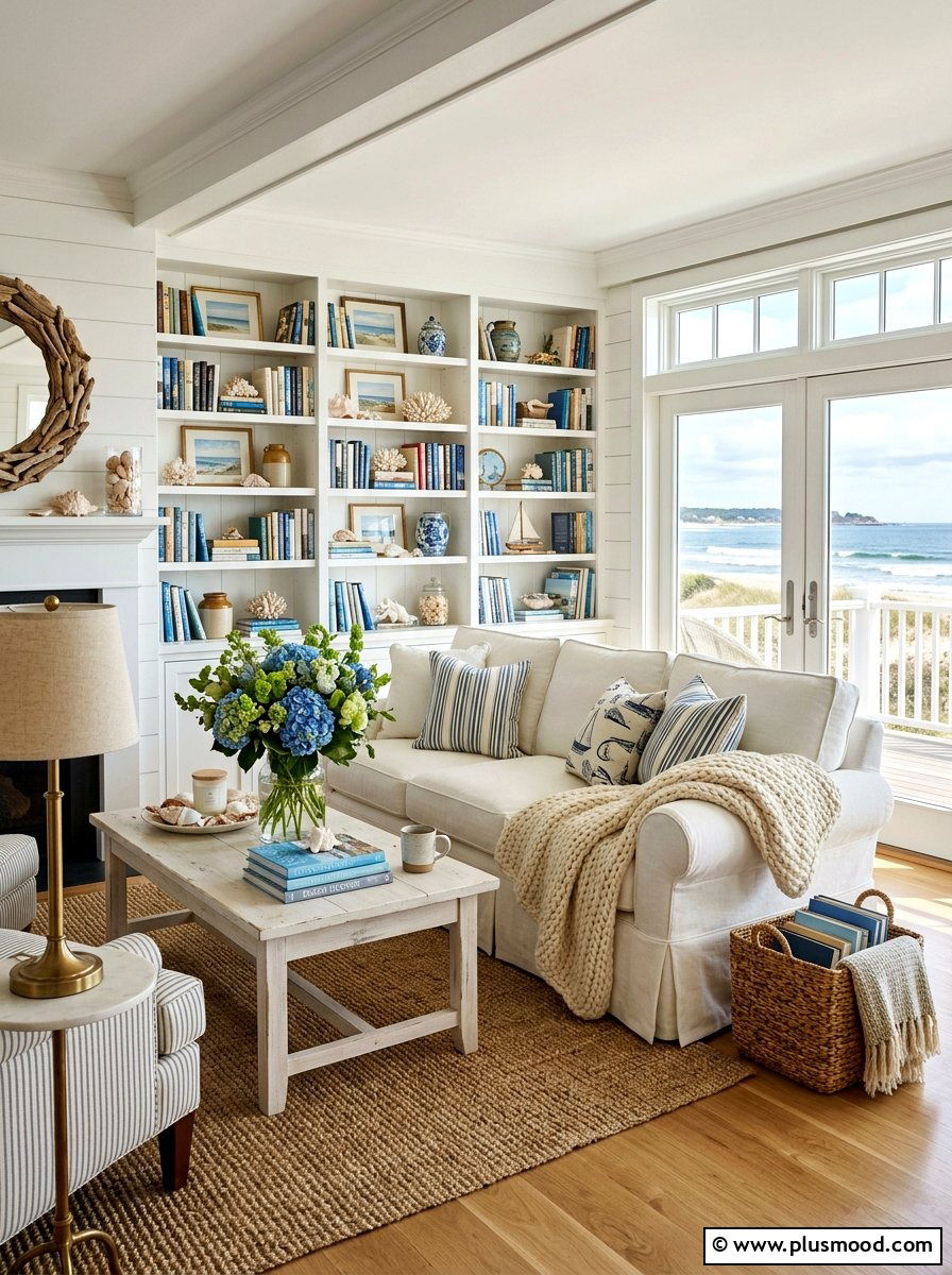 Coastal grandmother living room - 25 beachy summer living room ideas