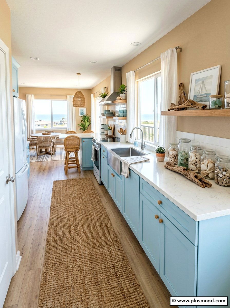 Coastal kitchen theme - 25 summer kitchen decor ideas for apartments