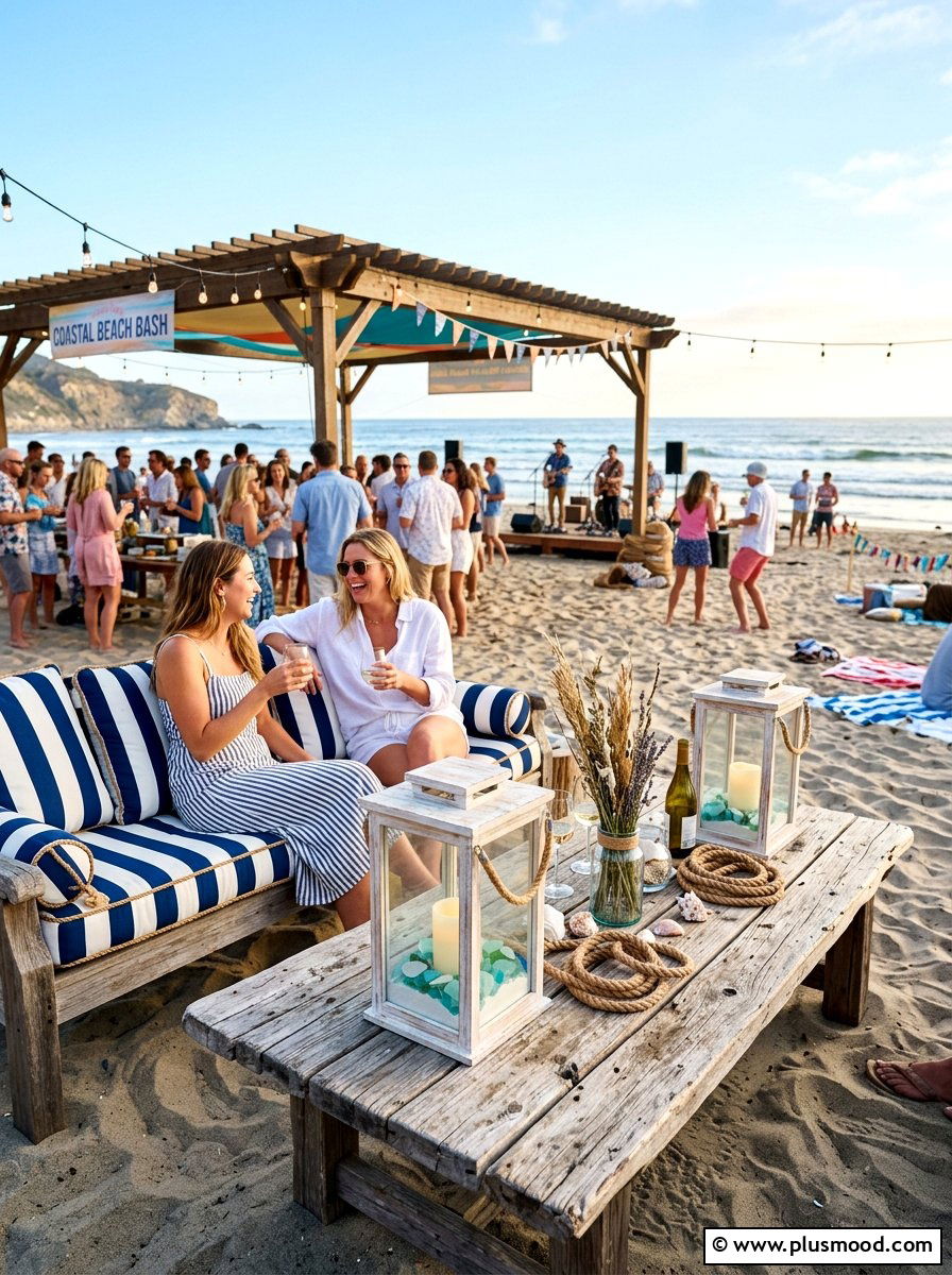 Coastal lanterns for beach party - 25 summer lantern decor ideas for parties