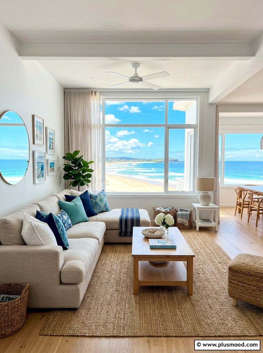 Coastal living room - 25 small summer living room ideas
