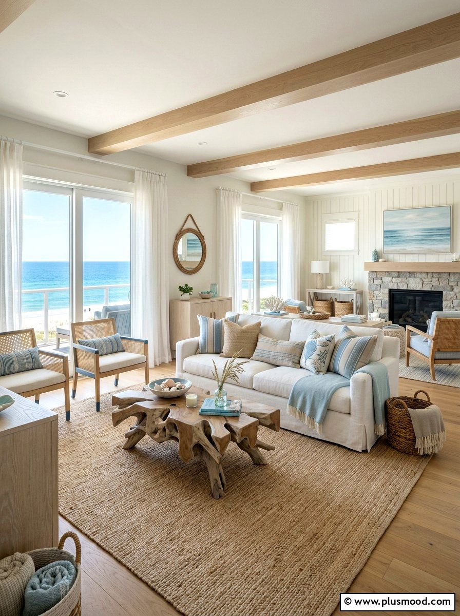 Coastal living room - 25 bright summer decor ideas