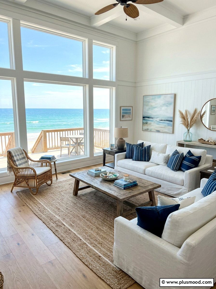 Coastal living room decor - 25 summer living room styling ideas