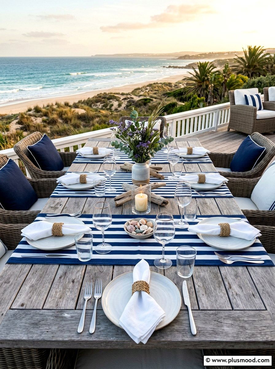 Coastal outdoor dining decor - 25 summer patio table decor ideas