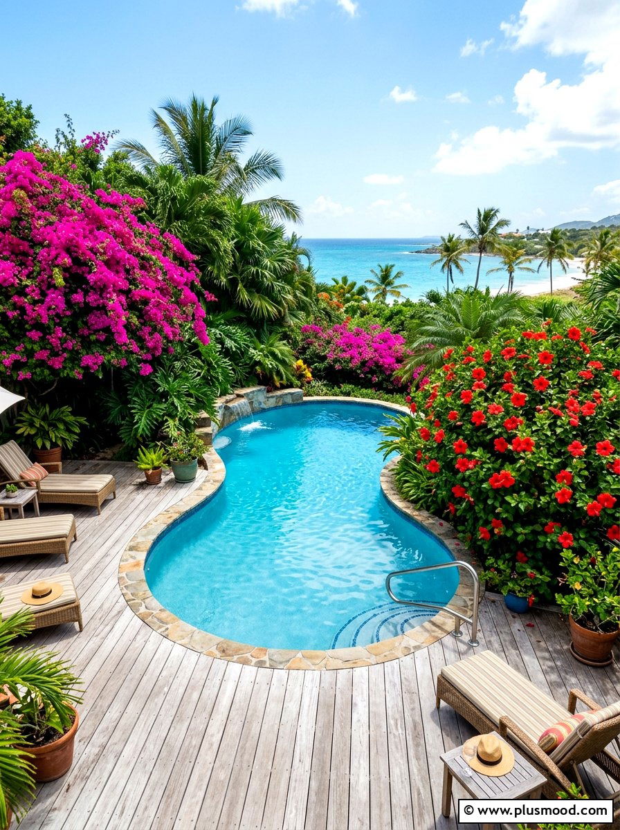 Coastal pool landscaping plants - 25 pool landscaping ideas for saltwater pools