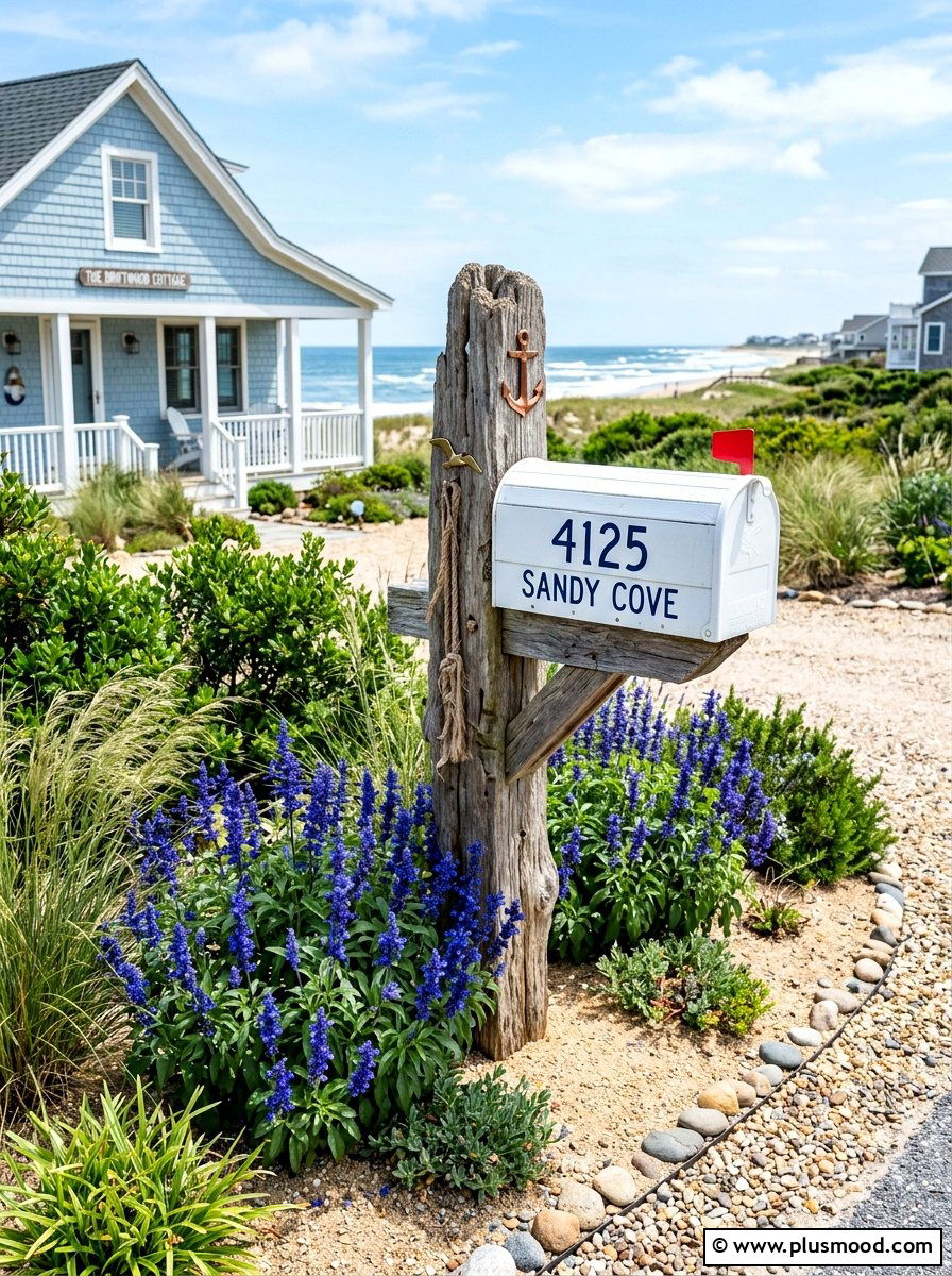 Coastal style mailbox landscaping - 25 summer mailbox landscaping ideas
