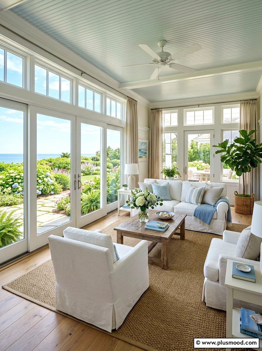 Coastal sunroom - 25 late summer home refresh ideas