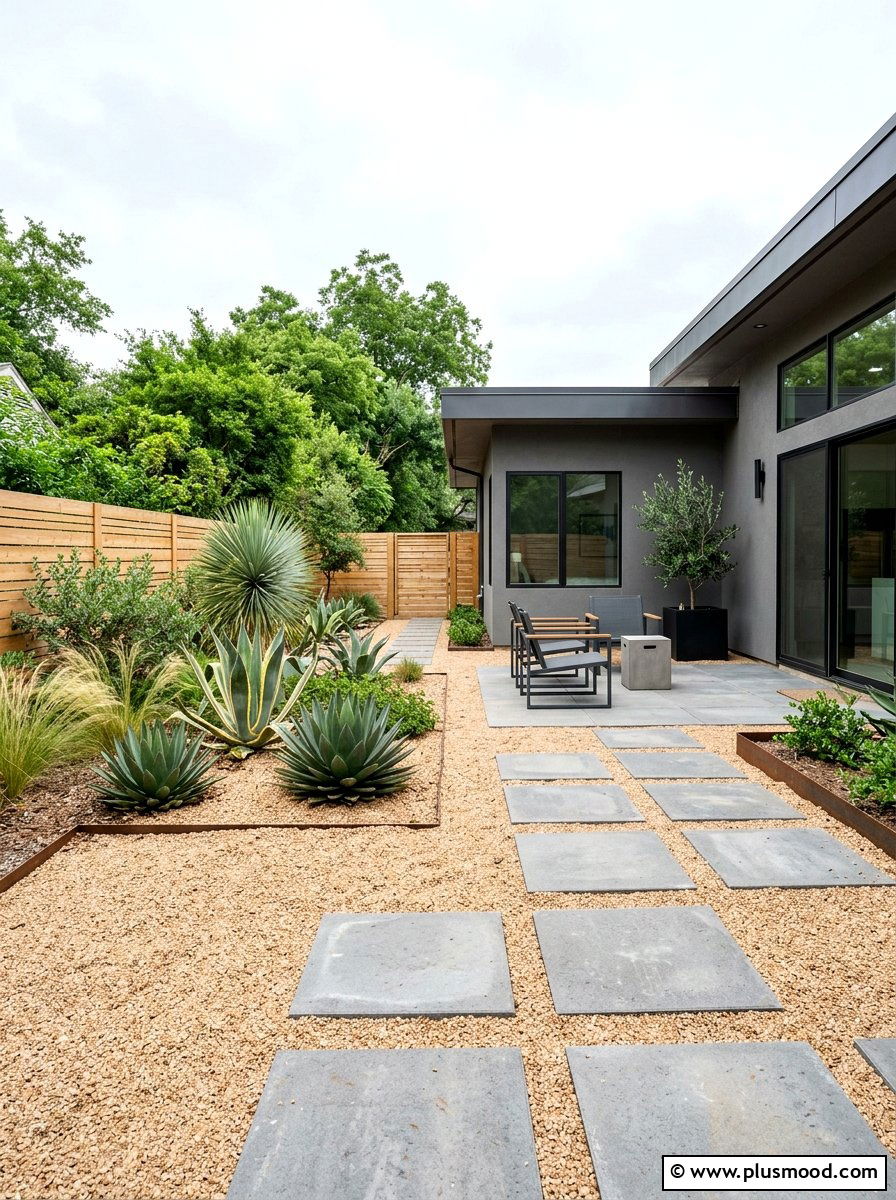 Cobblestone And Gravel Mix - 25 small backyard ideas with cobblestone