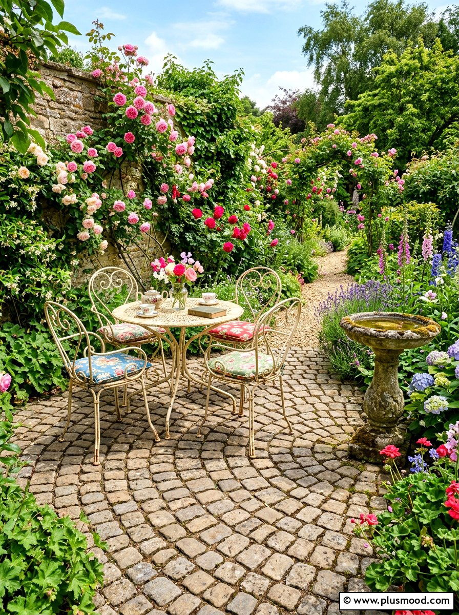 Cobblestone paver patio - 25 summer paver patio ideas