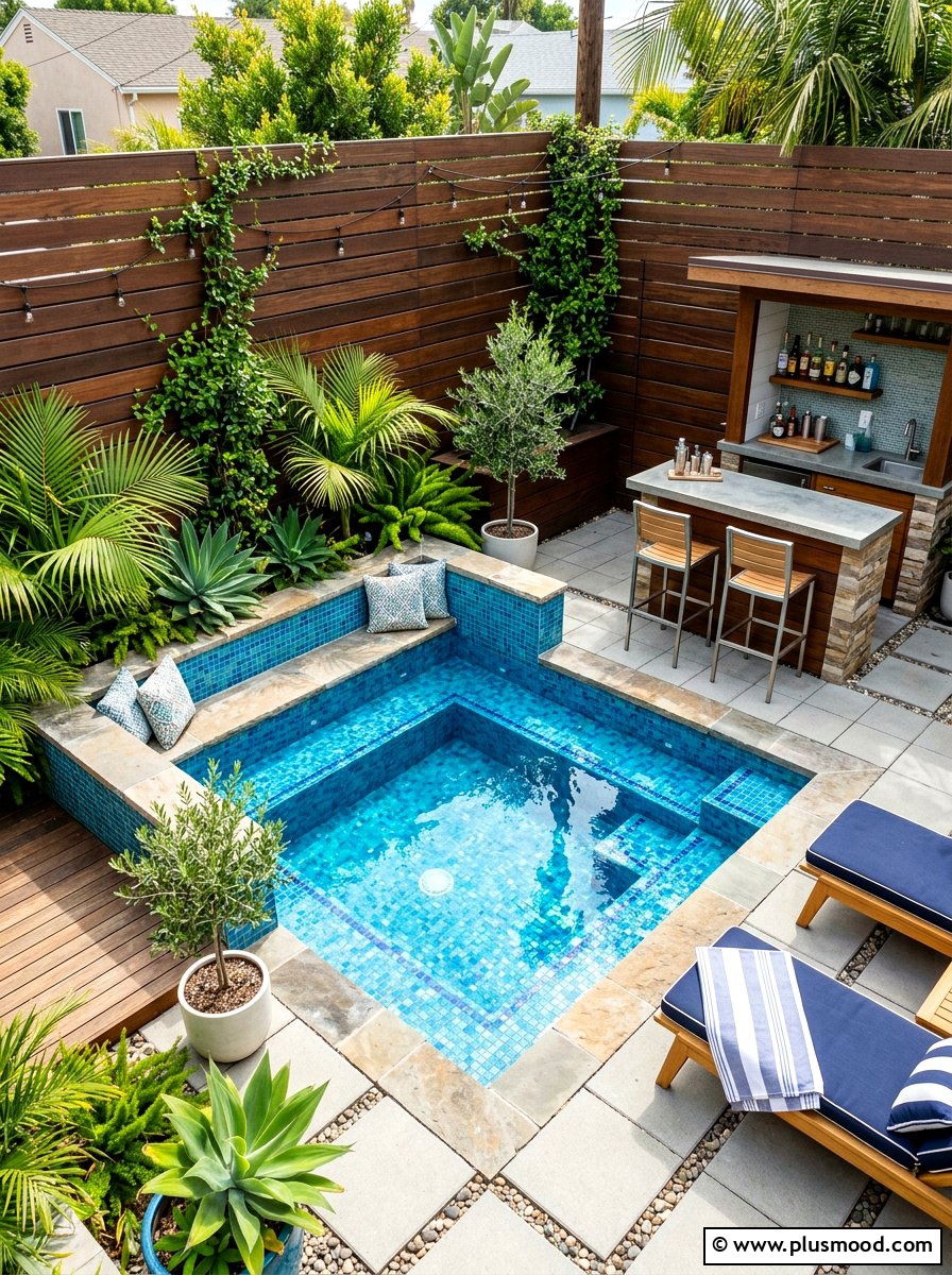Cocktail Pool - 25 summer backyard pool ideas