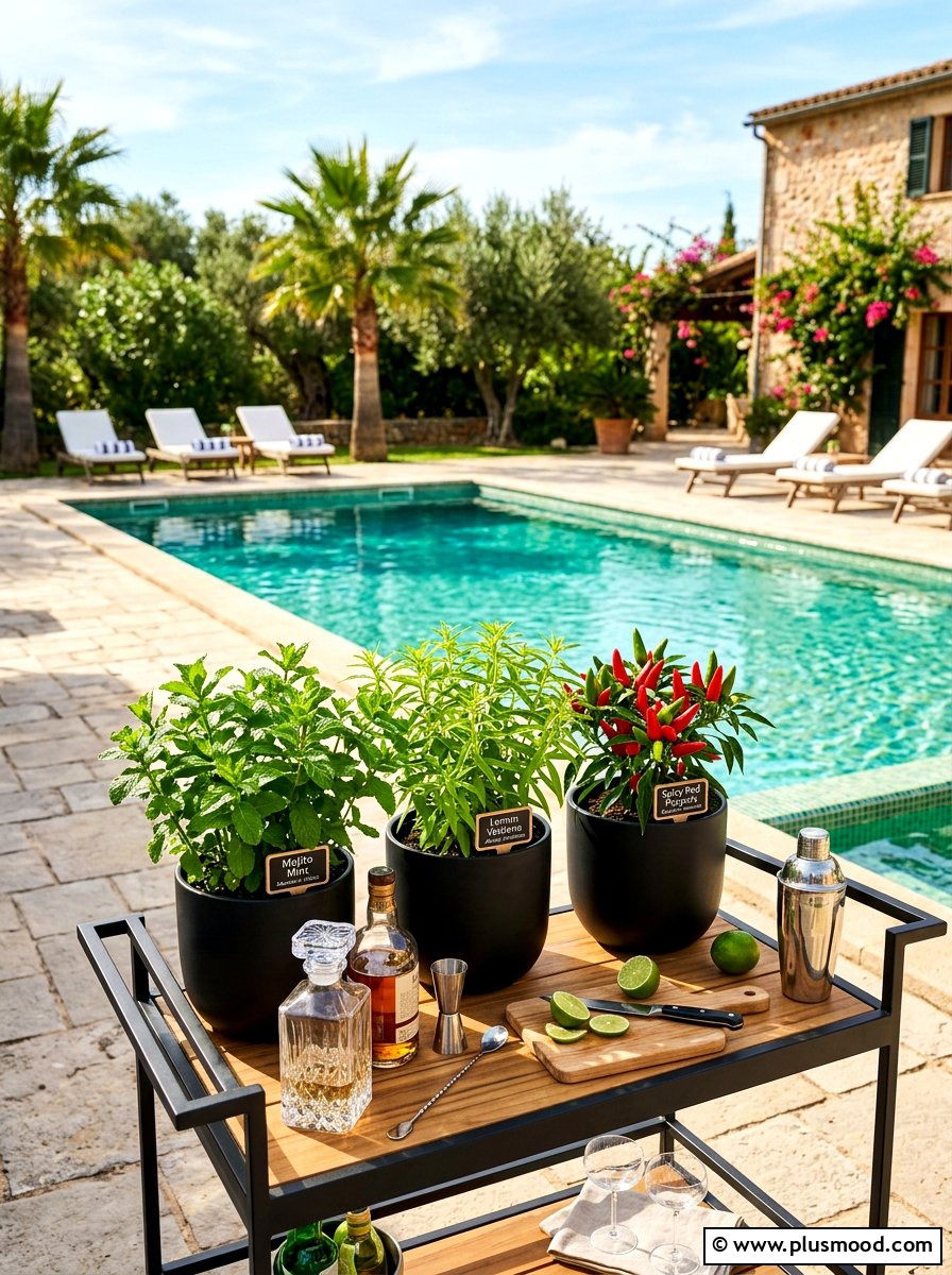 Cocktail herb garden - 25 summer herb garden ideas
