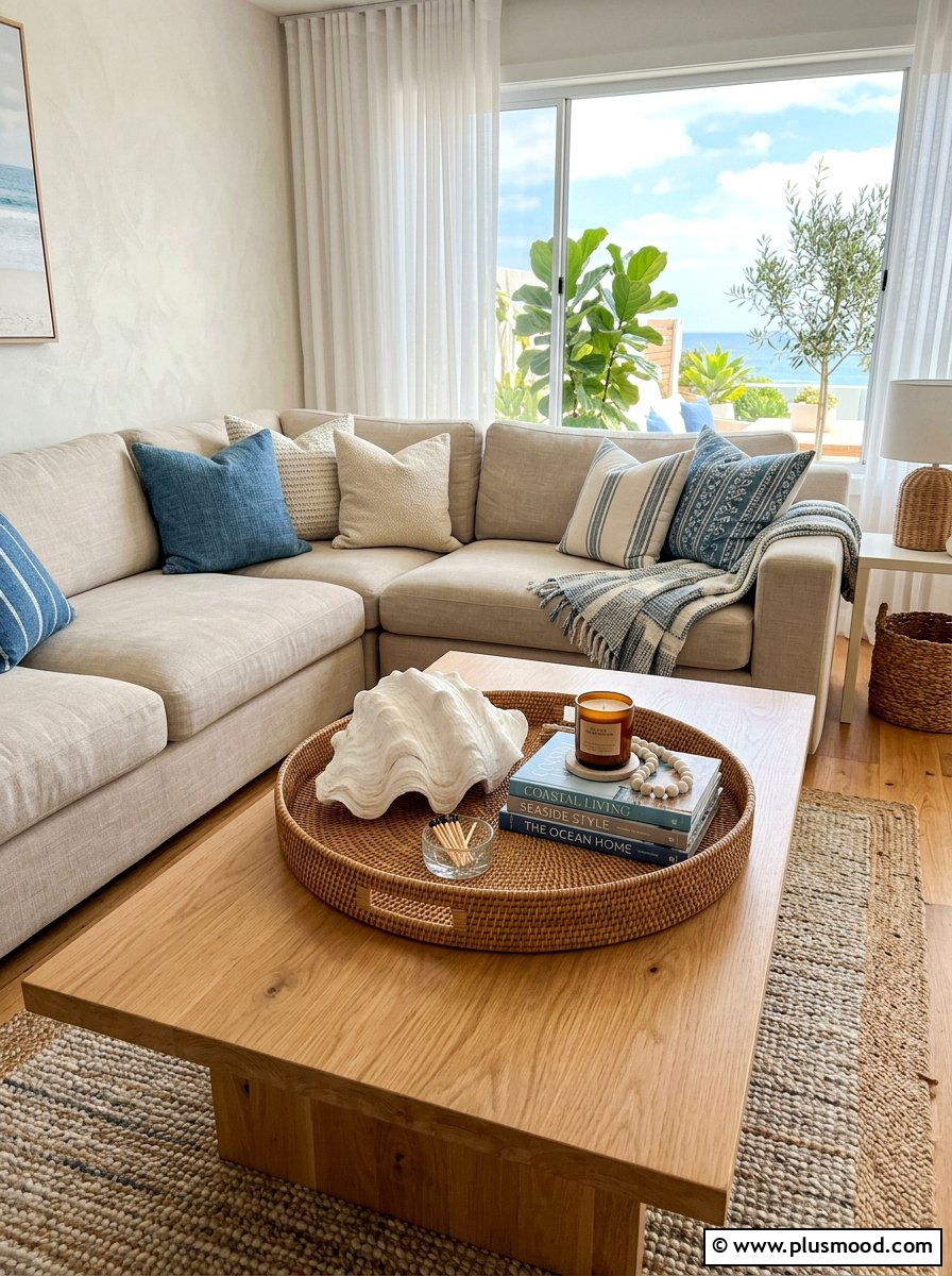 Coffee Table Shell Tray - 25 summer decor ideas with shells