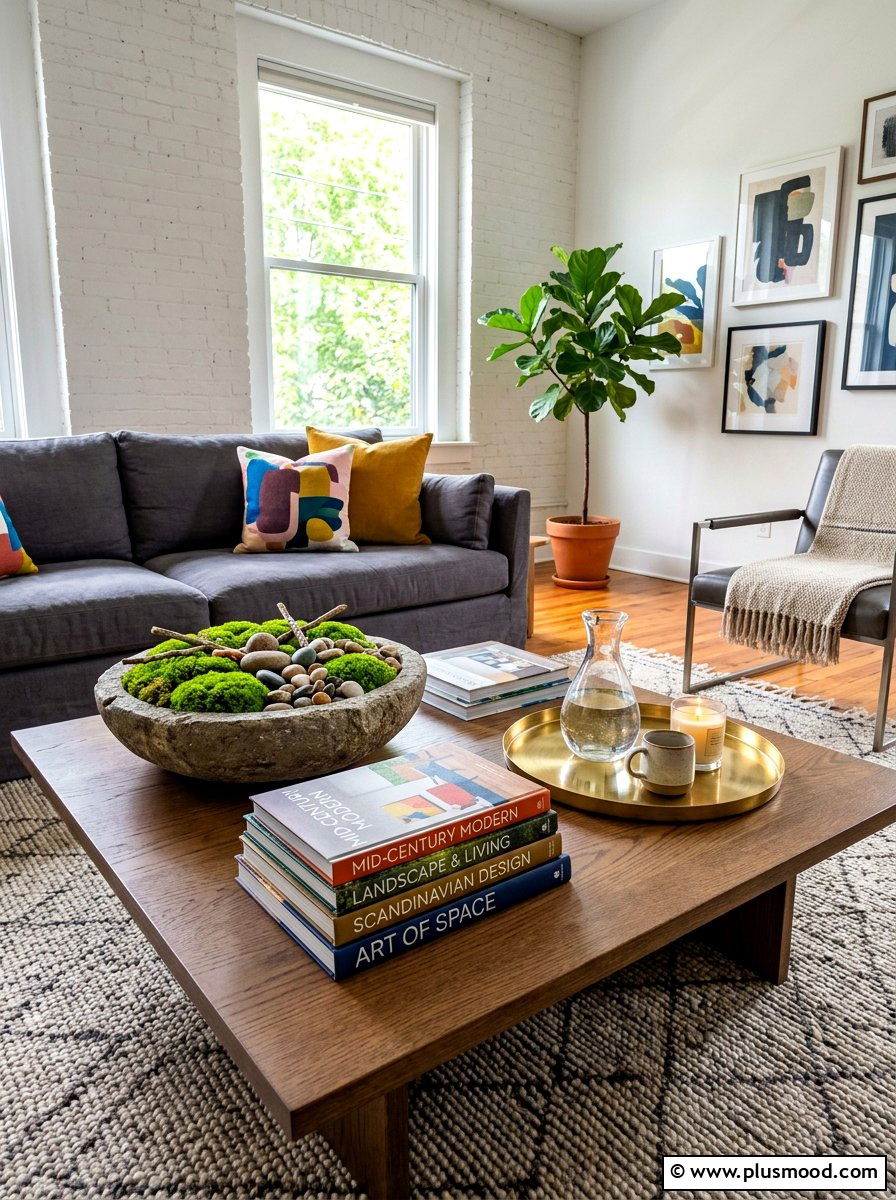 Coffee Table Vignette - 25 summer transition decor ideas