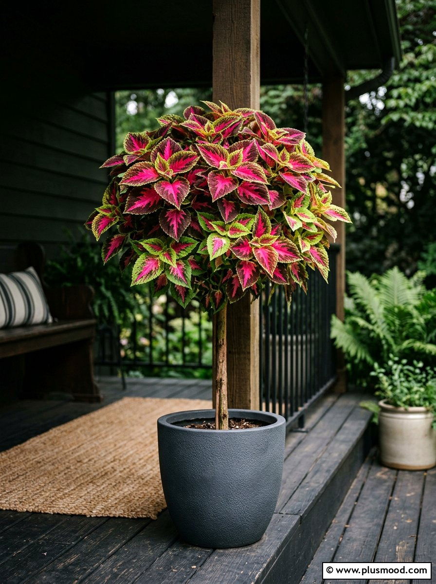 Coleus Topiary Plant - 25 summer topiary ideas for front entry
