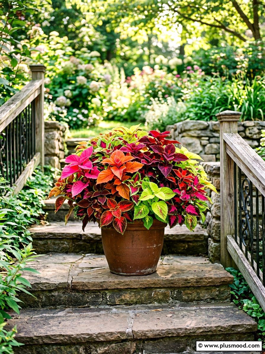 Coleus foliage pot - 25 summer garden pot arrangement ideas