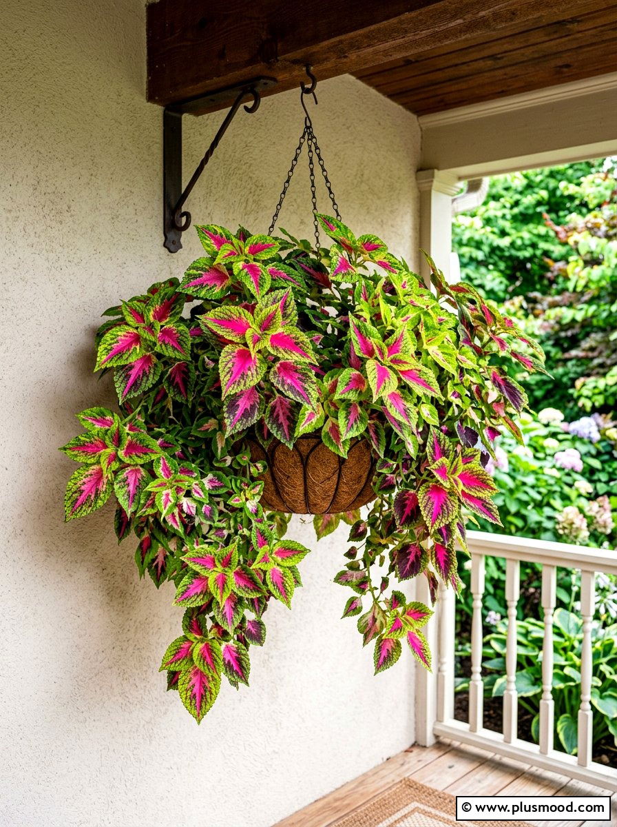 Coleus hanging basket - 25 summer hanging basket ideas for front porch