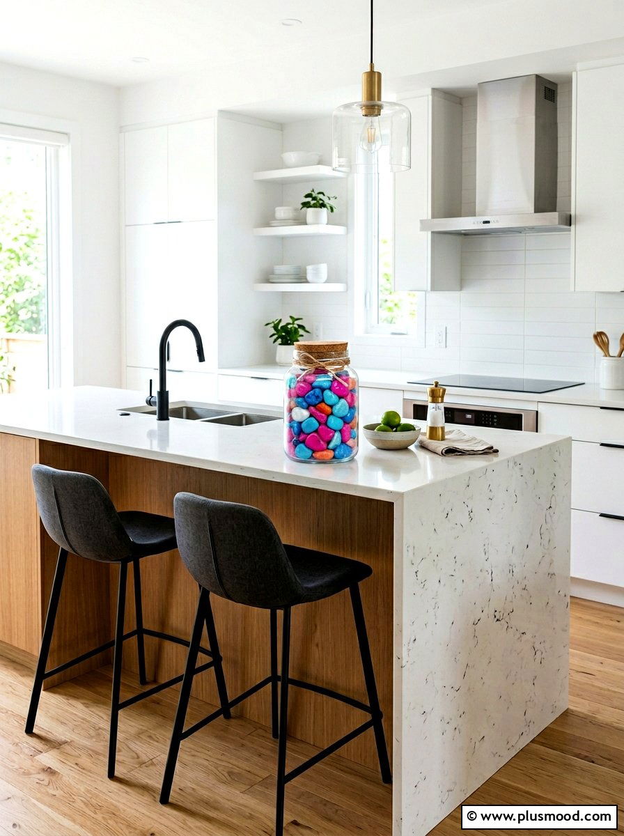 Color Block Rocks - 25 painted rock ideas with abstract designs