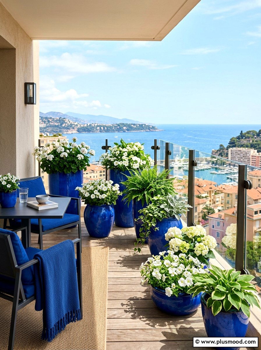 Color Coordinated Pot - 25 summer balcony planter ideas
