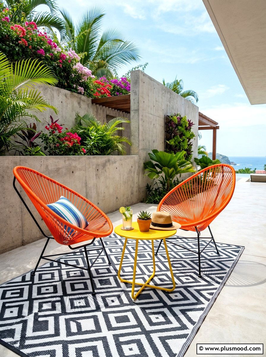 Colorful Acapulco Chair - 25 summer balcony seating ideas