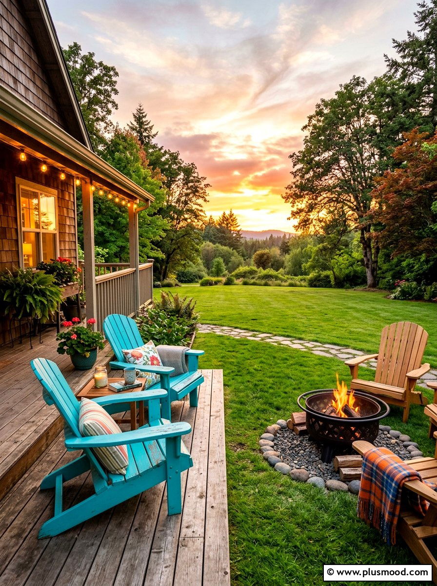 Colorful Adirondack Chair - 25 summer porch decorating ideas
