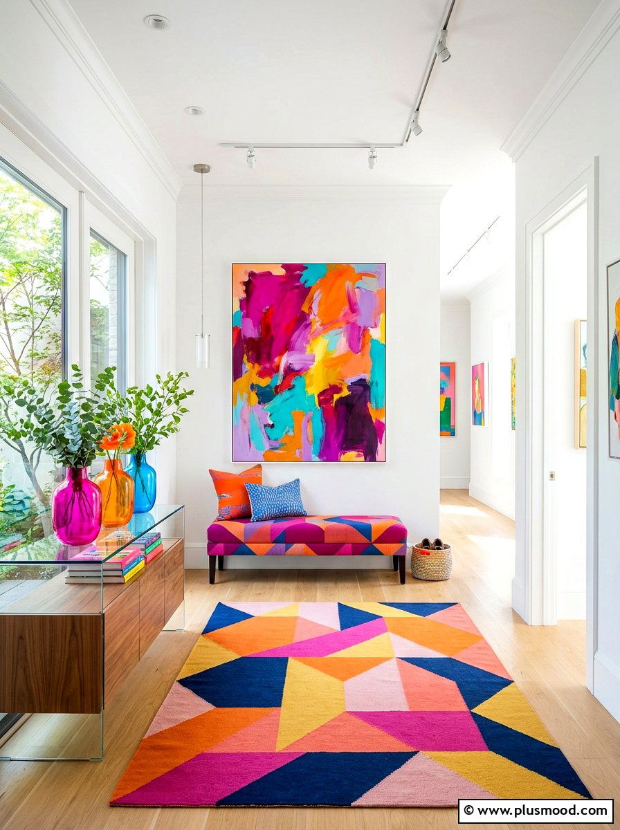 Colorful Art Entryway - 25 summer to fall entryway ideas