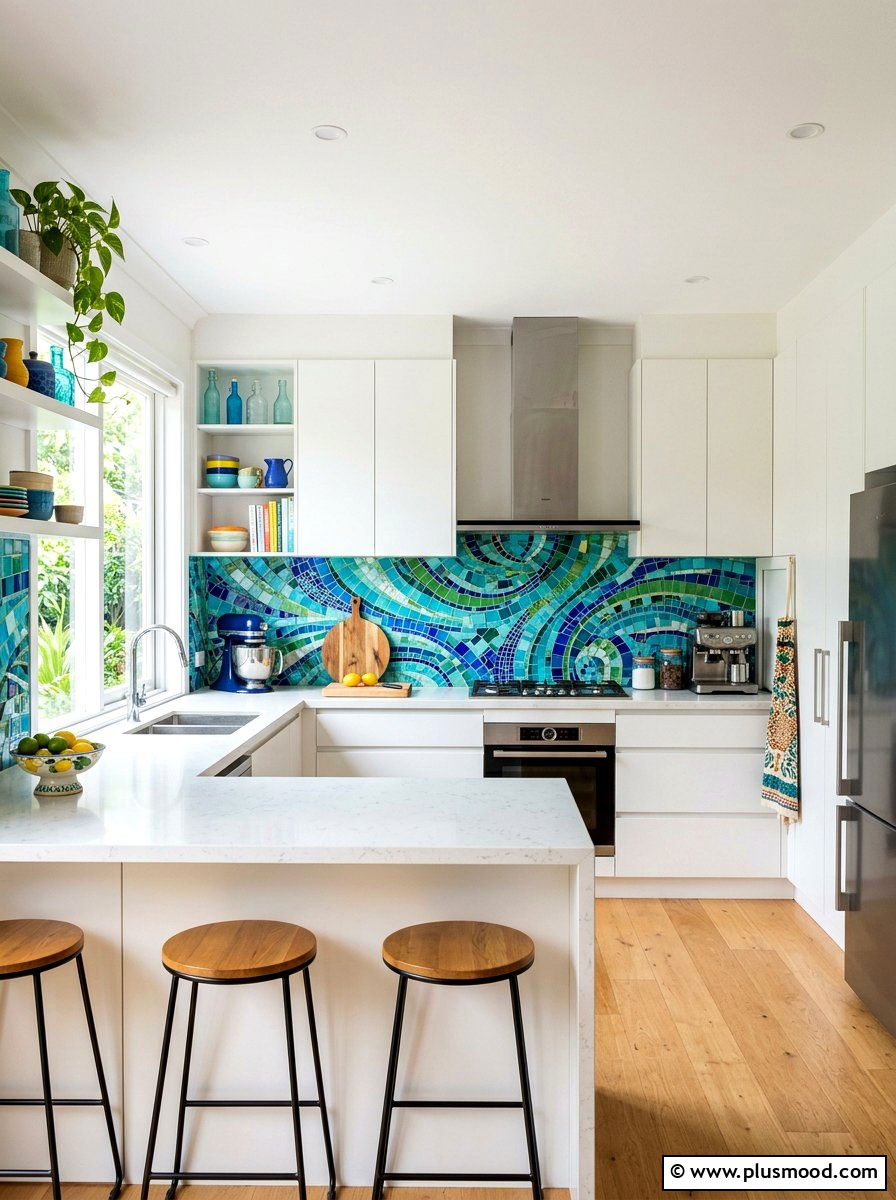 Colorful Backsplash Tile - 25 best summer kitchen decor ideas