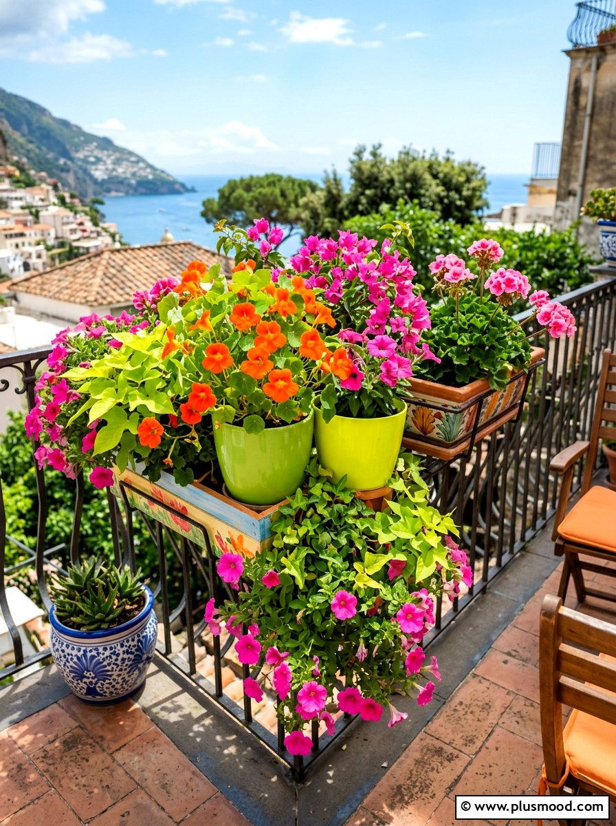 Colorful Balcony Planter - 25 summer railing planter balcony ideas