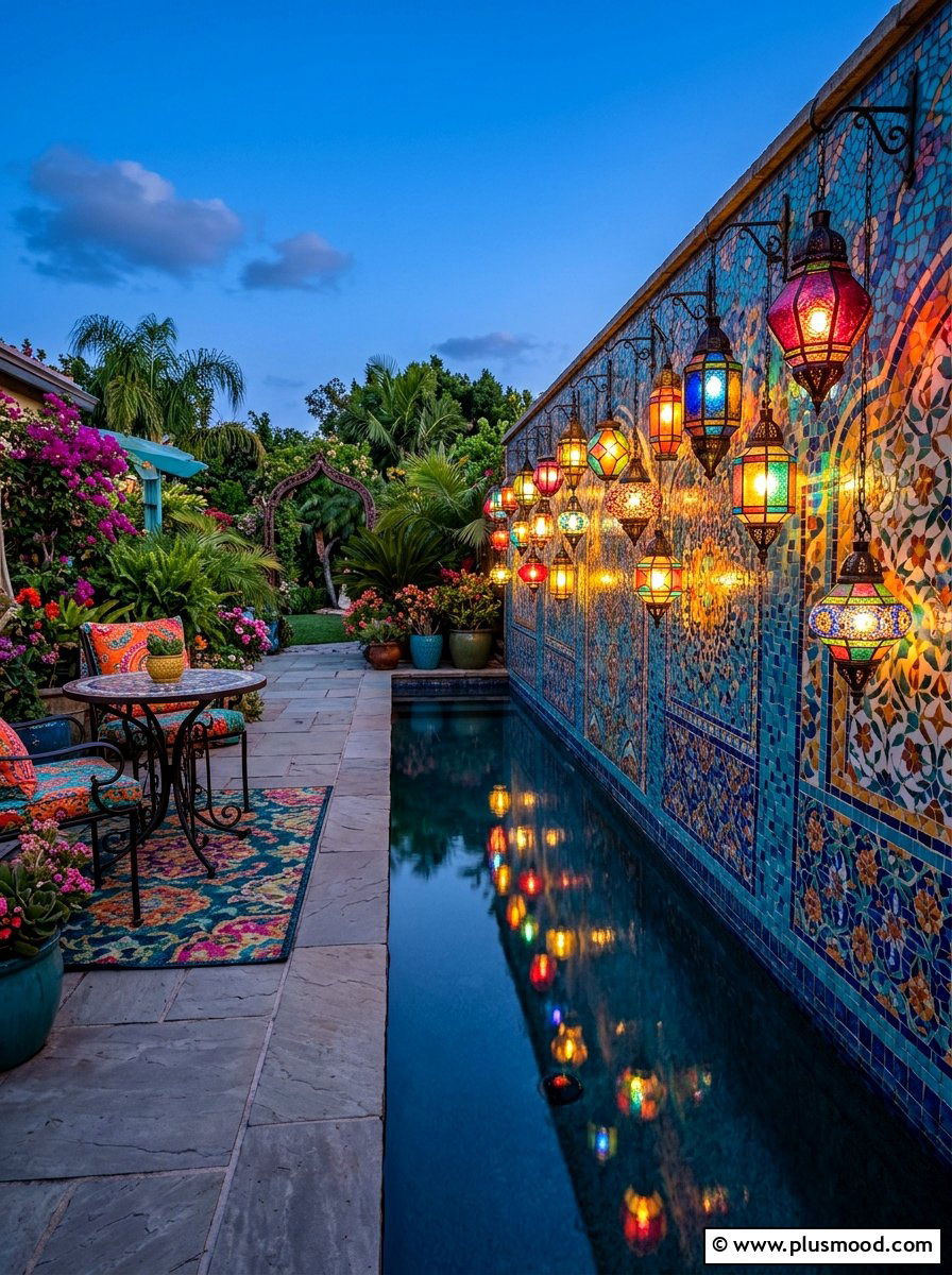 25 Pool Landscaping Ideas With Lanterns for Magical Evenings
