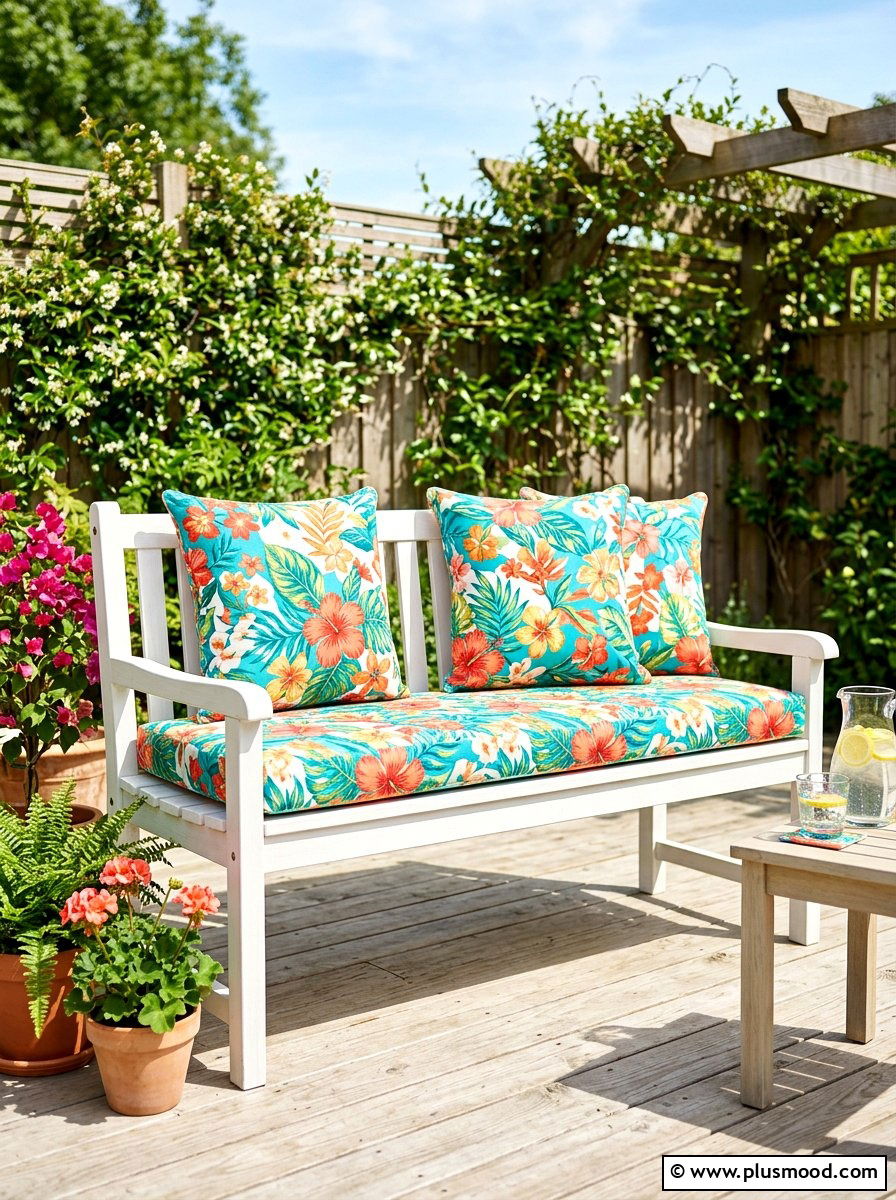 Colorful Patio Cushions - 25 summer patio ideas for small spaces