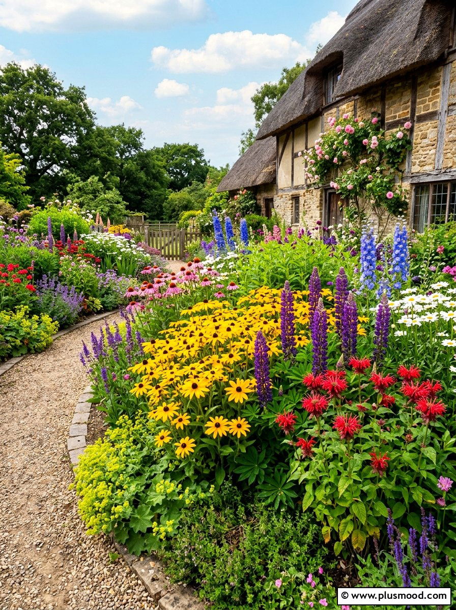 Colorful Perennial Beds - 25 summer curb appeal landscaping ideas