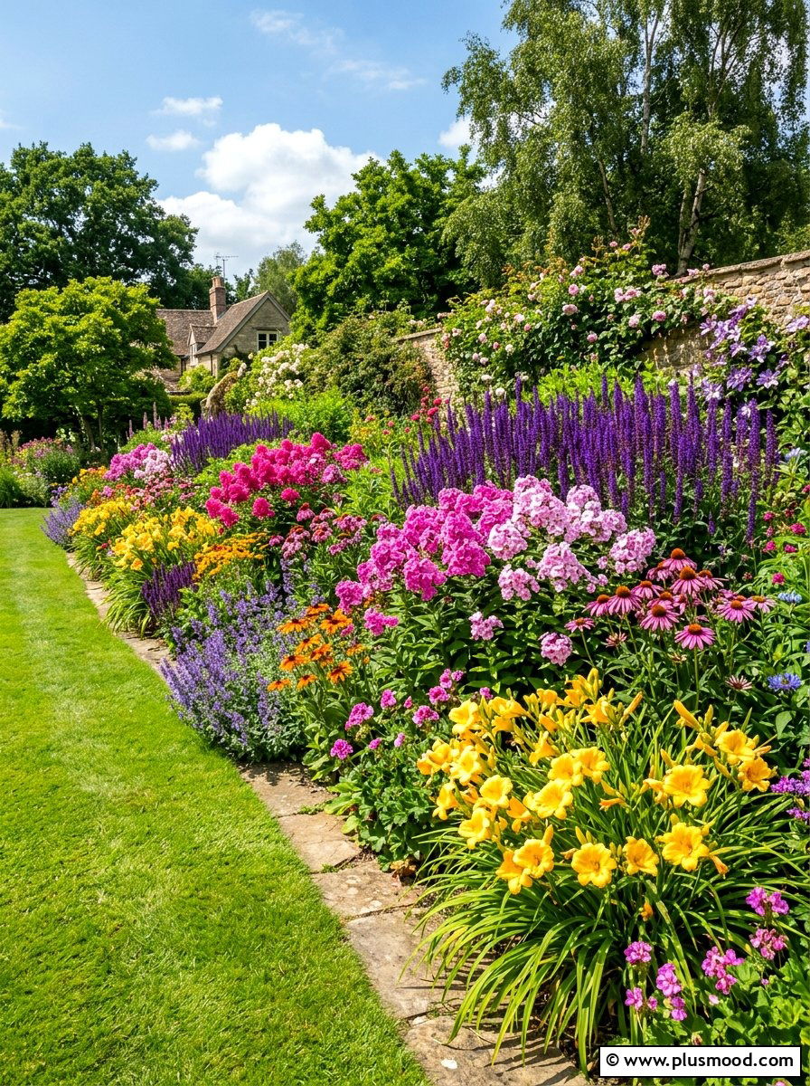 Colorful Perennial Border - 25 trending summer garden ideas