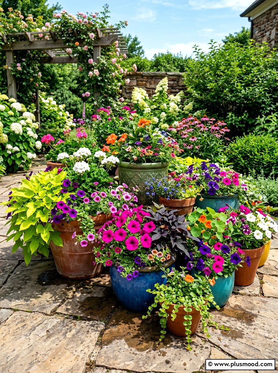 Colorful Summer Container Garden - 25 beautiful summer garden ideas